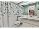 Clean bathroom with shower/tub combo and updated vanity at 7267 Prince George Ct, Spring Hill, FL 34606