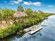 Relaxing waterfront view with gazebo and dock at 8711 Betty St, Port Richey, FL 34668