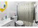 Small bathroom with white vanity and shower at 10147 Spring Hill Dr, Spring Hill, FL 34608