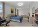 Main bedroom features neutral colors, tile floors, and an abundance of natural light for a relaxing and comfortable retreat at 1082 Dartford Dr, Tarpon Springs, FL 34688
