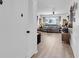 View of the living room featuring hardwood floors and neutral-colored walls at 11731 Linden Dr, Spring Hill, FL 34608