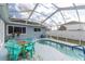 Enclosed pool area features a pool and comfortable seating at 11731 Linden Dr, Spring Hill, FL 34608