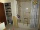 Bathroom with shower, needs cleaning and updating at 13737 Michelle Ave, Hudson, FL 34667