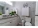 Clean bathroom with white cabinets and granite countertop at 14004 Cascade Ln, Tampa, FL 33618