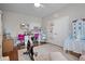 Bright home office features built-in shelving and plenty of workspace at 15439 Stone House Dr, Brooksville, FL 34604