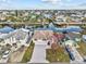 Bird's-eye view of house, highlighting its waterfront location and canal access at 4225 Carlos Ct, Hernando Beach, FL 34607