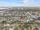 Bird's eye view of house with private dock and pool at 4225 Carlos Ct, Hernando Beach, FL 34607