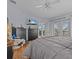 Main bedroom with water views and private access to balcony at 4225 Carlos Ct, Hernando Beach, FL 34607