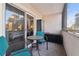 Balcony with table and chairs, screened in at 5557 Sea Forest Dr # 117, New Port Richey, FL 34652