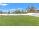Large fenced backyard with lush green grass at 578 Argyll Dr, Spring Hill, FL 34609