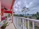 Serene balcony overlooking tranquil water views and greenery at 6926 Mccray Dr, Hudson, FL 34667