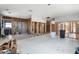 Under renovation, showing the framing and flooring at 7304 Sheepshead Dr, Hudson, FL 34667