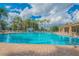 Large community pool with palm trees at 11602 Bathgate Ct, New Port Richey, FL 34654