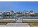 Private gate opens to a canal with boat docks and waterfront views, great for water enthusiasts at 13531 Allyn Dr, Hudson, FL 34667