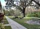 Peaceful backyard with picnic tables and lush trees at 1761 Cupecoy Cir # N-1, Lutz, FL 33558