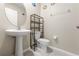 Clean bathroom with pedestal sink and toilet at 194 Argyll Dr, Spring Hill, FL 34609