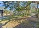 Spacious backyard with shed, palm trees, and a swing at 2015 Park N St, St Petersburg, FL 33710