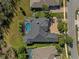 Bird's eye view of the house and pool at 20200 Lace Cascade Rd, Land O Lakes, FL 34637