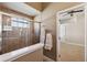 Clean bathroom with tiled shower and neutral tones at 20200 Lace Cascade Rd, Land O Lakes, FL 34637