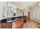 Bathroom with double vanity and granite countertops at 20200 Lace Cascade Rd, Land O Lakes, FL 34637