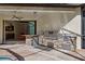 Outdoor kitchen with stainless steel appliances and stonework at 20200 Lace Cascade Rd, Land O Lakes, FL 34637