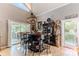 Breakfast bar with dark wood cabinets at 3308 Oleander Dr, Hernando Beach, FL 34607