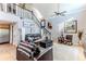 Spacious living room with vaulted ceilings and a loft at 3308 Oleander Dr, Hernando Beach, FL 34607