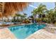 Inviting pool area with gazebo and lush landscaping at 3308 Oleander Dr, Hernando Beach, FL 34607