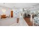 Dining area with hardwood floors and a chandelier at 3912 Rudder Way, New Port Richey, FL 34652