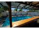 Covered bar overlooking the refreshing pool and spa at 4292 Maple Ne St, St Petersburg, FL 33703