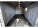 Interior view of a gray plastic storage shed at 4292 Maple Ne St, St Petersburg, FL 33703