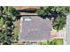 Overhead view of house, backyard, and pool at 807 Virginia Ave, Tarpon Springs, FL 34689