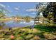 Peaceful backyard with lake view and wildlife at 9240 Tiara Ct, New Port Richey, FL 34655