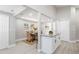 Bright dining room featuring vaulted ceilings, open concept layout, and table with seating at 1310 Georgia Ave, Dunedin, FL 34698