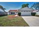 Charming single-story home featuring a two-car garage, well-maintained lawn, and attractive landscaping at 3713 Modesto St, New Port Richey, FL 34655