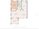 Floor plan showcasing the layout, dimensions, and flow of the living room, kitchen, bedrooms, bath and sunroom at 7710 Bayshore Dr # 4, Treasure Island, FL 33706
