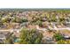 Wide aerial view of a quiet neighborhood filled with single-Gathering homes and mature trees at 8464 Dirlenton Way, Weeki Wachee, FL 34613