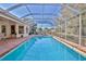 Beautiful screened pool and spa area featuring a spacious patio and relaxing backyard setting at 9091 Alexandria Dr, Weeki Wachee, FL 34613