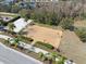 Aerial view of the basketball court, volleyball court, and playground within the community at 18819 Sunterra Dr, Land O Lakes, FL 34638