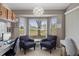 Bright office space includes built-in cabinets and a charming bay window at 11008 Torrey Pines Ct, Hudson, FL 34667