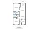 A detailed floor plan showcasing the layout of the 985 sq ft home, including the primary bedroom, kitchen, and living spaces at 3038 Eastland Blvd # F103, Clearwater, FL 33761
