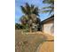 A well-maintained yard features gravel beds surrounding tropical trees at 4115 Corn St, Port Charlotte, FL 33948