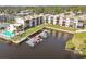 Waterfront condos featuring private boat docks, community pool, and well-manicured landscaping at 5640 Ferguson Ct # 2208, New Port Richey, FL 34652