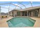 Screened-in pool and patio area surrounded by the home's exterior at 6112 Kinlock Ave, Spring Hill, FL 34608