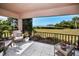 Relaxing outdoor patio with comfortable seating and beautiful views at 1723 Gulf Rd # 104, Tarpon Springs, FL 34689