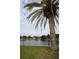 Picturesque view of waterfront homes, lush landscaping, and serene lake reflecting palm trees at 1723 Gulf Rd # 104, Tarpon Springs, FL 34689