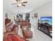 Spacious living room has an open floorplan and lots of comfortable seating at 19504 Lily Pond Ct, Brooksville, FL 34601