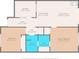 Floor plan showing layout of kitchen, living room, bedrooms, and bathrooms at 2440 Winding Creek Blvd # 305, Clearwater, FL 33761