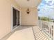 Balcony view offers a private outdoor space with neutral colors and a peaceful atmosphere at 3073 Gulf Winds Cir, Hernando Beach, FL 34607