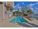 Relaxing pool area features privacy landscaping and convenient access to the waterfront at 3073 Gulf Winds Cir, Hernando Beach, FL 34607